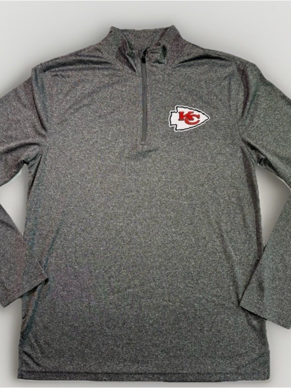 Kansas City Chiefs Gray Quarter-Zip Performance Pullover